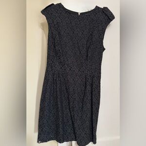 Stile Benneton Lace Black Dress, zip up back, cap sleeves